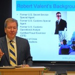 Former secret service agent, Bob Valent of NMV Strategies presenting crisis communications training.